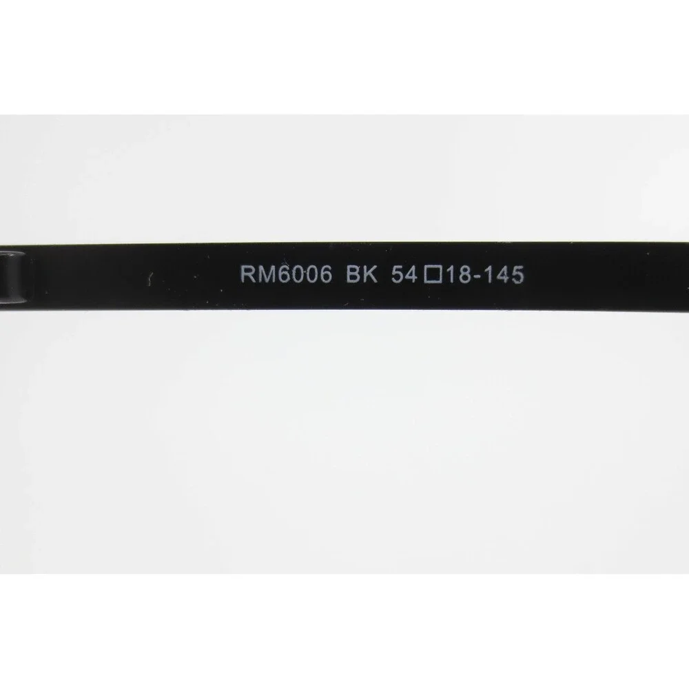 Robert Mitchel RM6006 BK Black Semi Rimless Rectangular Eyeglasses 54-18-145